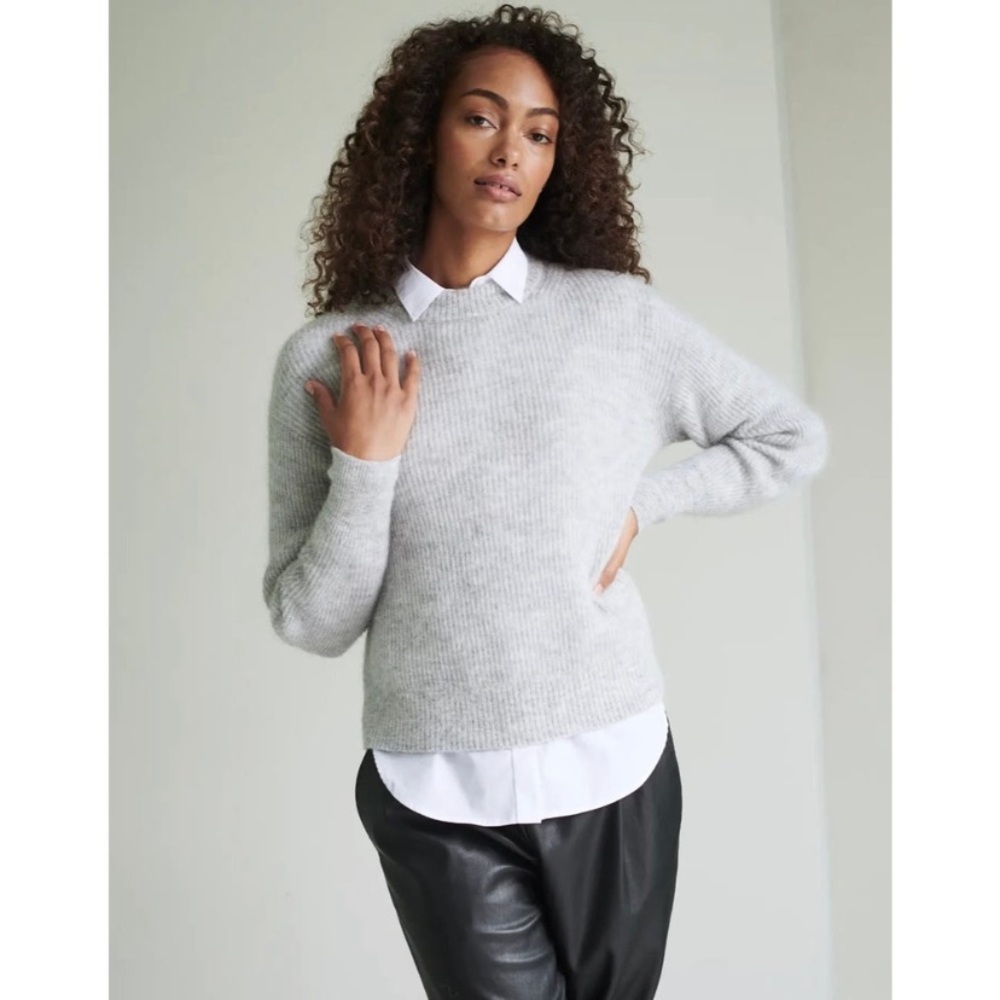 Quince Gray Crew Neck Sweater
